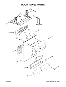 Door Panel Parts parts for Kenmore Dishwasher 665.14703N511 (66514703N511, 665 14703N511) from AppliancePartsPros.com