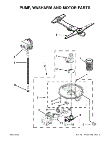 Pump, Washarm And Motor Parts parts for Kenmore Dishwasher 665.14703N511 (66514703N511, 665 14703N511) from AppliancePartsPros.com