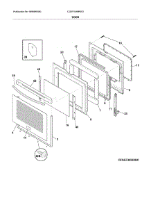 Door parts for Frigidaire Range CGEF3058RWD from AppliancePartsPros.com