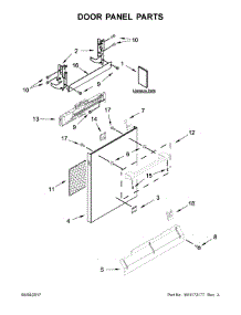 Door Panel Parts parts for Kenmore Dishwasher 665.14703N512 (66514703N512, 665 14703N512) from AppliancePartsPros.com