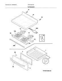 Top / Drawer parts for Frigidaire Range FFEF3048LSN from AppliancePartsPros.com