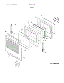 Door parts for Frigidaire Range FFEF3048LSN from AppliancePartsPros.com