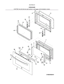 Oven Door parts for Kenmore Range 790.97993410 (79097993410, 790 97993410) from AppliancePartsPros.com