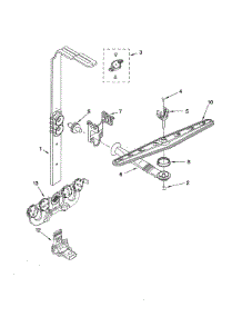 Upper Wash & Rinse parts for Kenmore Dishwasher 665.13873K601 (66513873K601, 665 13873K601) from AppliancePartsPros.com