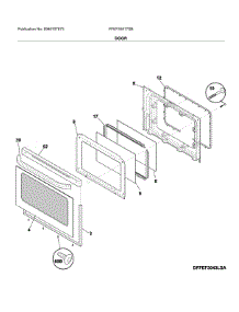 Door parts for Frigidaire Range FFEF3051TSB from AppliancePartsPros.com