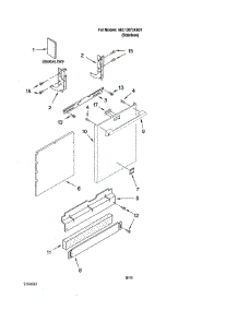 Door & Panel parts for Kenmore Dishwasher 665.13873K601 (66513873K601, 665 13873K601) from AppliancePartsPros.com