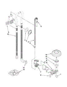 Fill, Drain And Overfill Parts parts for Kenmore Dishwasher 665.13173K706 (66513173K706, 665 13173K706) from AppliancePartsPros.com