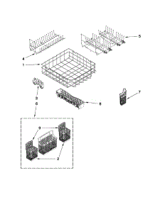 Lower Rack Parts parts for Kenmore Dishwasher 665.13173K706 (66513173K706, 665 13173K706) from AppliancePartsPros.com