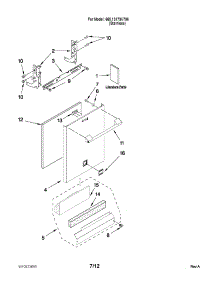 Door And Panel Parts parts for Kenmore Dishwasher 665.13173K706 (66513173K706, 665 13173K706) from AppliancePartsPros.com