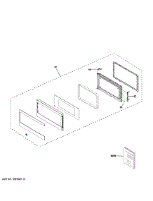 Door Parts parts for Ge Microwave CEB515P4N1WM from AppliancePartsPros.com