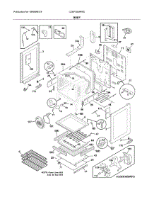 Body parts for Frigidaire Range CGEF3059RFD from AppliancePartsPros.com