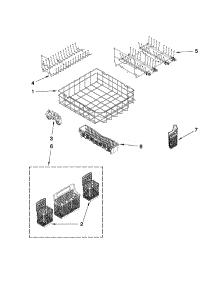 Lower Rack Parts parts for Kenmore Dishwasher 665.13173K705 (66513173K705, 665 13173K705) from AppliancePartsPros.com