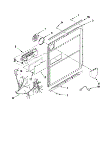 Inner Door Parts parts for Kenmore Dishwasher 665.13173K705 (66513173K705, 665 13173K705) from AppliancePartsPros.com