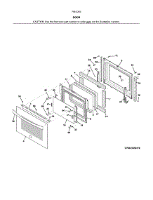 Door parts for Kenmore Range 790.3263931A (7903263931A, 790 3263931A) from AppliancePartsPros.com