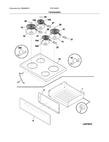 Top / Drawer parts for Frigidaire Range FFEF3009PWF from AppliancePartsPros.com