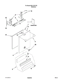 Door And Panel Parts parts for Kenmore Dishwasher 665.13173K705 (66513173K705, 665 13173K705) from AppliancePartsPros.com