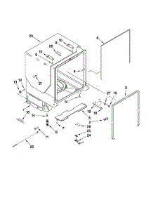 Tub And Frame Parts parts for Kenmore Dishwasher 665.13173K705 (66513173K705, 665 13173K705) from AppliancePartsPros.com