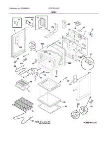 Body parts for Frigidaire Range CFEF3014LSC from AppliancePartsPros.com