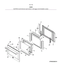 Door parts for Kenmore Range 790.72583516 (79072583516, 790 72583516) from AppliancePartsPros.com