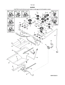 Burner parts for Kenmore Range 790.72583516 (79072583516, 790 72583516) from AppliancePartsPros.com