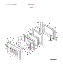 Door parts for Frigidaire Range FFES3026TSA from AppliancePartsPros.com