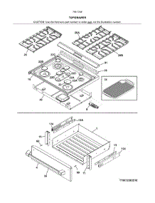 Top / Drawer parts for Kenmore Range 790.72583517 (79072583517, 790 72583517) from AppliancePartsPros.com