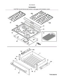 Top / Drawer parts for Kenmore Range 790.72583515 (79072583515, 790 72583515) from AppliancePartsPros.com
