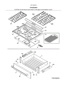 Top / Drawer parts for Kenmore Range 790.72583514 (79072583514, 790 72583514) from AppliancePartsPros.com