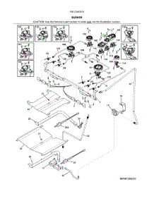 Burner parts for Kenmore Range 790.72583514 (79072583514, 790 72583514) from AppliancePartsPros.com