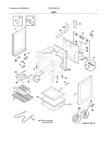 Body parts for Frigidaire Range FFEF3052TSB from AppliancePartsPros.com