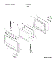 Door parts for Frigidaire Range FFEF3052TSB from AppliancePartsPros.com
