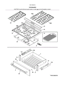 Top / Drawer parts for Kenmore Range 790.72583511 (79072583511, 790 72583511) from AppliancePartsPros.com