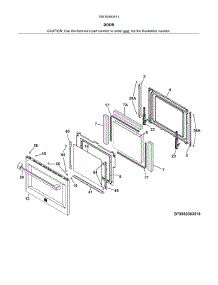 Door parts for Kenmore Range 790.92583511 (79092583511, 790 92583511) from AppliancePartsPros.com