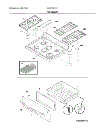 Top / Drawer parts for Frigidaire Range LGGF3046TFA from AppliancePartsPros.com