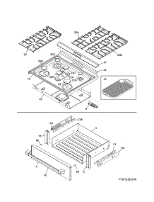 Top / Drawer parts for Kenmore Range 790.72583510 (79072583510, 790 72583510) from AppliancePartsPros.com