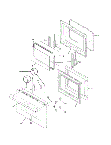 Door parts for Kenmore Range 790.79623701 (79079623701, 790 79623701) from AppliancePartsPros.com