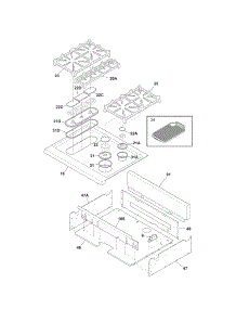 Main Top parts for Kenmore Range 790.79523605 (79079523605, 790 79523605) from AppliancePartsPros.com