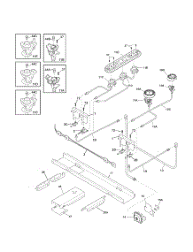 Burner parts for Kenmore Range 790.79523605 (79079523605, 790 79523605) from AppliancePartsPros.com