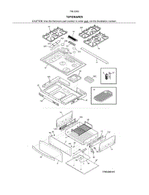 Top / Drawer parts for Kenmore Range 790.32639319 (79032639319, 790 32639319) from AppliancePartsPros.com