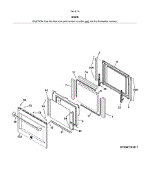 Door parts for Kenmore Wall Oven 790.41153513 (79041153513, 790 41153513) from AppliancePartsPros.com