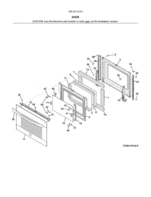 Door parts for Kenmore Range 790.41313413 (79041313413, 790 41313413) from AppliancePartsPros.com