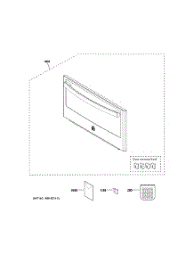 Door Parts parts for Ge Microwave PSB9100BL2TS from AppliancePartsPros.com