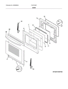 Door parts for Frigidaire Range FGGF3036TBA from AppliancePartsPros.com