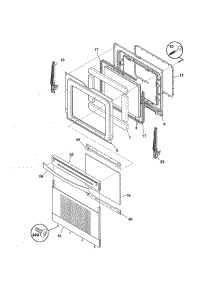 Door parts for Kenmore Range 790.75353311 (79075353311, 790 75353311) from AppliancePartsPros.com