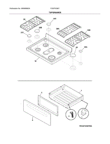 Top / Drawer parts for Frigidaire Range FGGF3036TWA from AppliancePartsPros.com