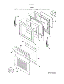 Door parts for Kenmore Range 790.75233311 (79075233311, 790 75233311) from AppliancePartsPros.com