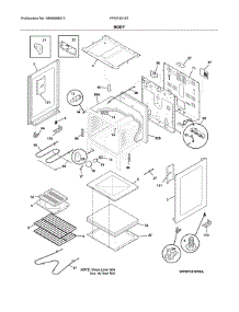 Body parts for Frigidaire Range FFEF3016TBB from AppliancePartsPros.com