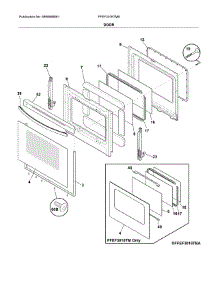 Door parts for Frigidaire Range FFEF3016TMB from AppliancePartsPros.com