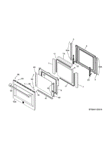 Door parts for Kenmore Wall Oven 790.41153510 (79041153510, 790 41153510) from AppliancePartsPros.com