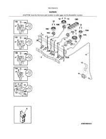 Burner parts for Kenmore Range 790.75353312 (79075353312, 790 75353312) from AppliancePartsPros.com